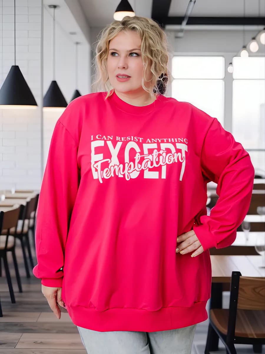 свитшот женский оверсайз больших размеров