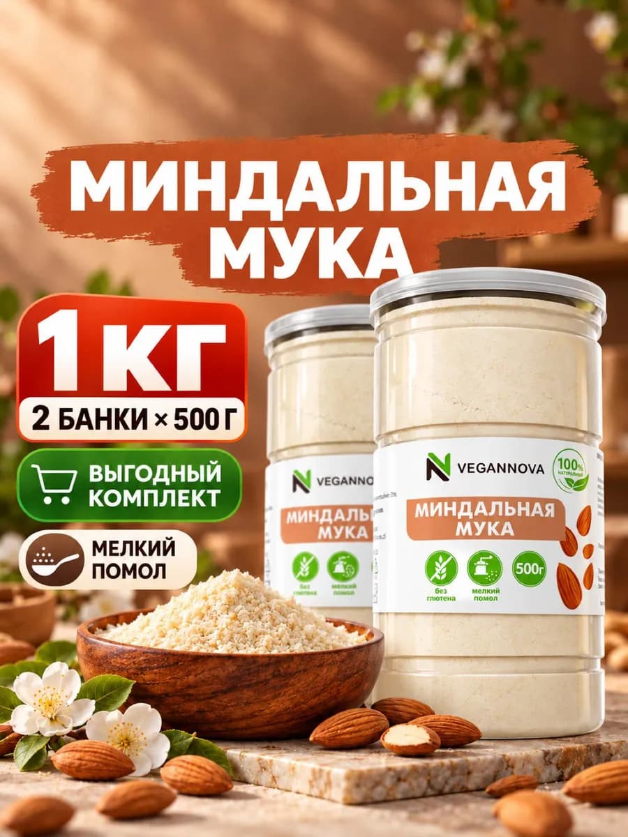 Миндальная мука мелкого помола 1 кг