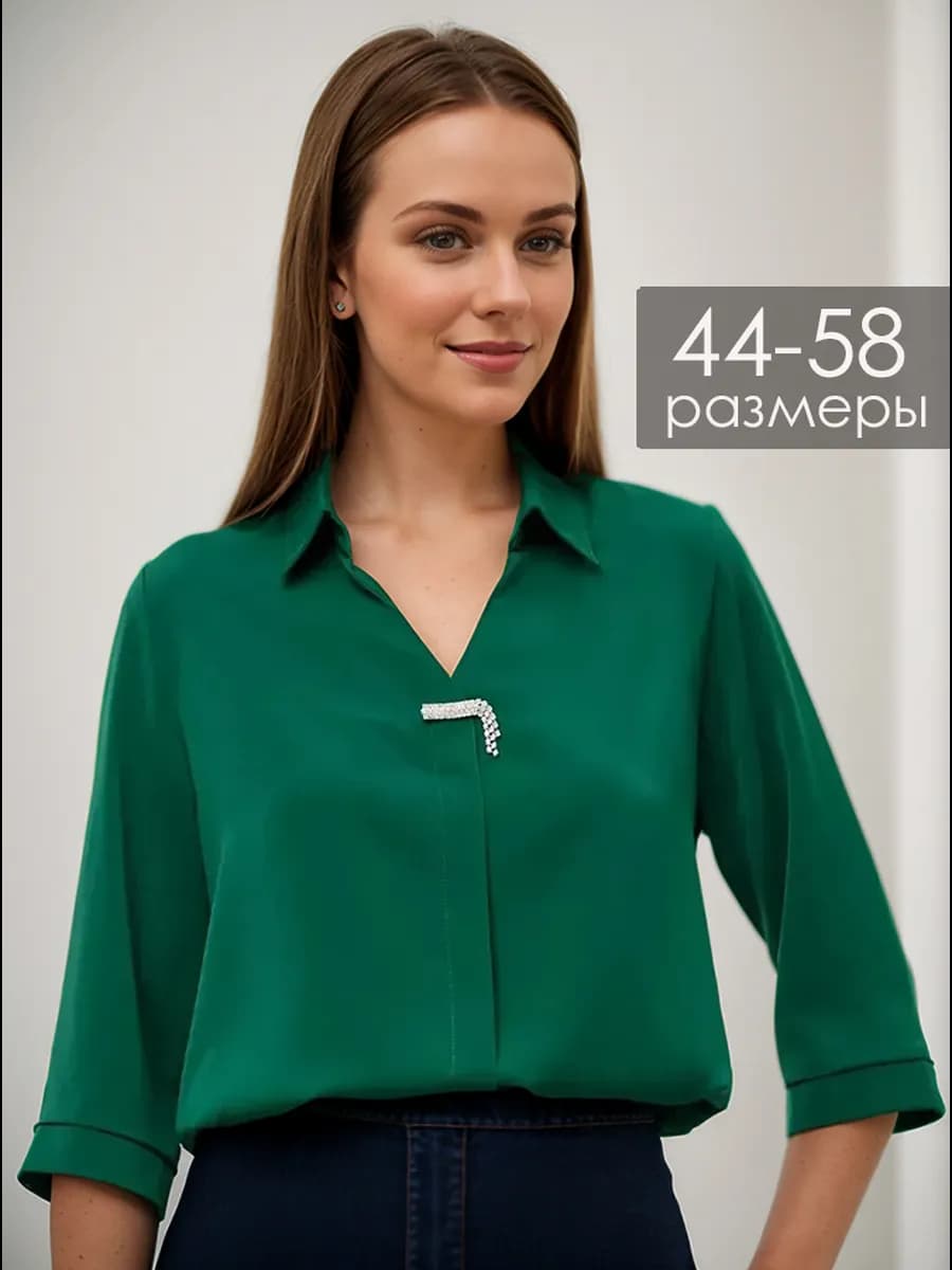 Блузка нарядная офисная больших размеров