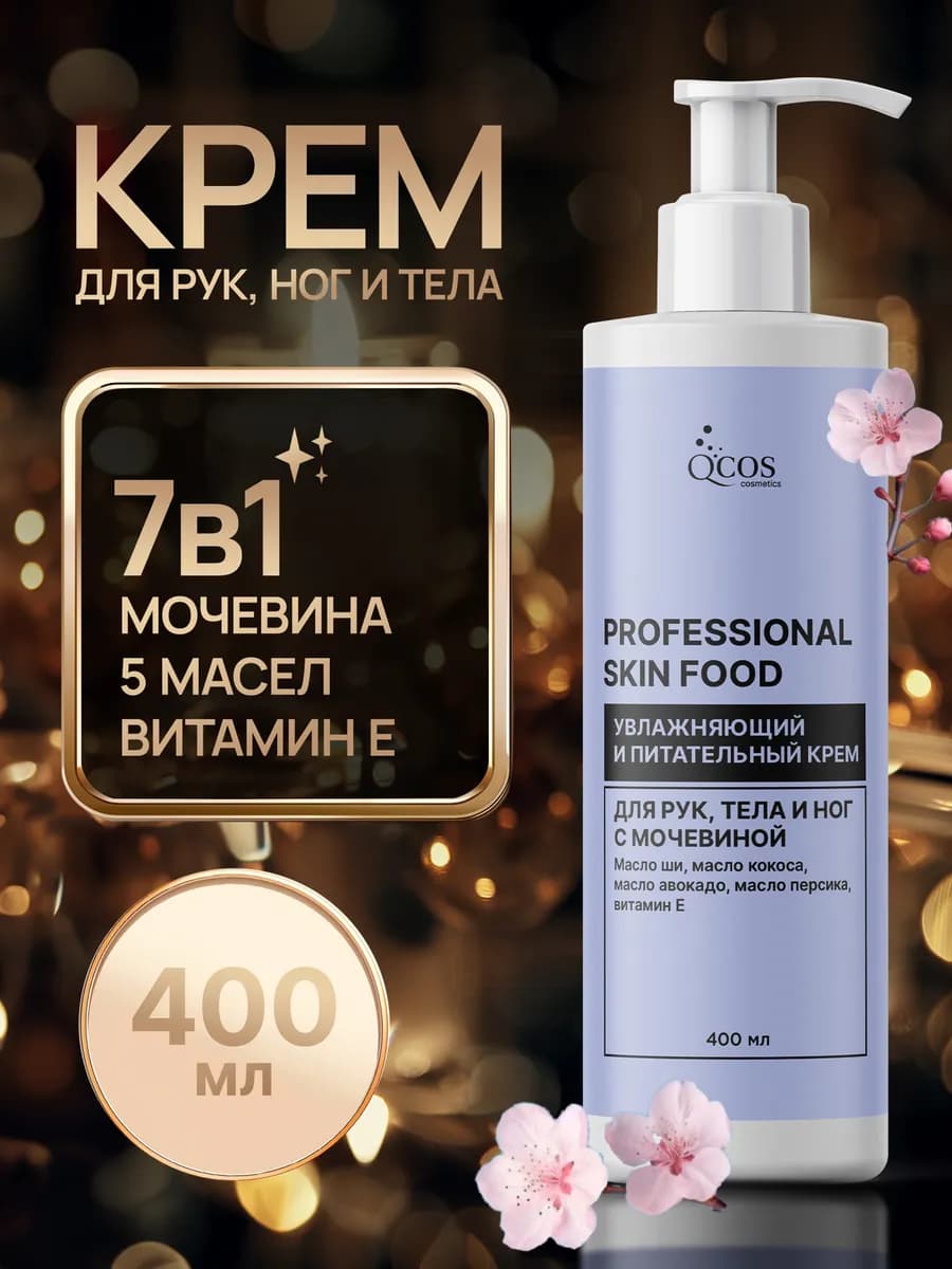 Крем для рук и тела увлажняющий с мочевиной