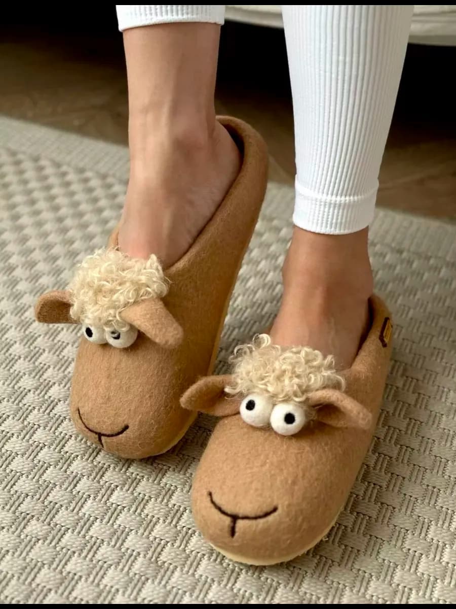 Тапочки домашние войлочные из шерсти