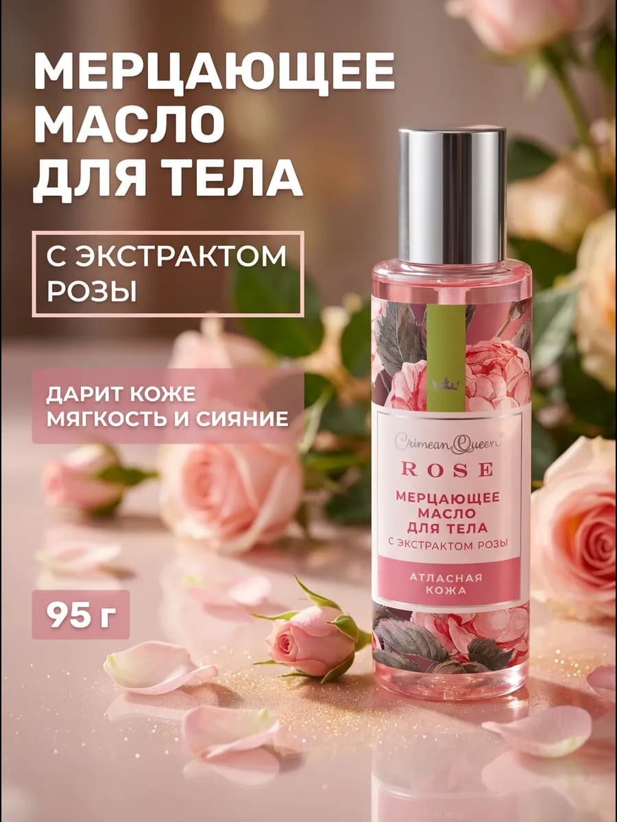 Масло для тела мерцающее атласная кожа 95 г