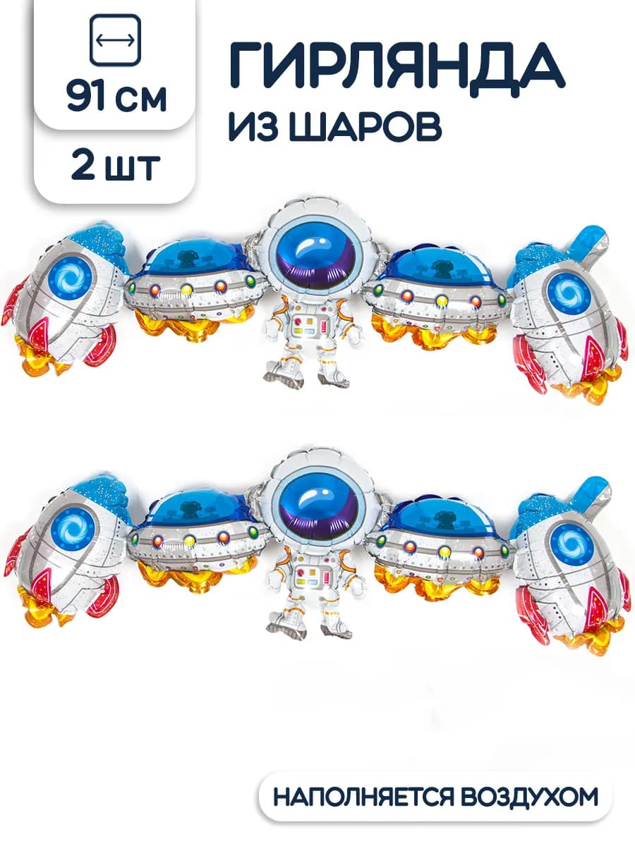 Воздушные шары Космос 2 шт