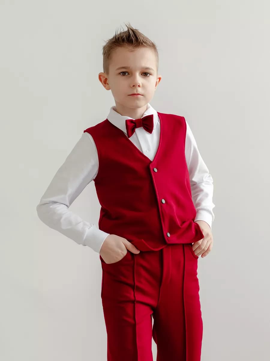 Праздничный костюм тройка трикотажный на выпускной