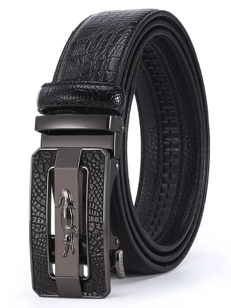 Ремень кожаный автоматический подарок мужчине - фото 1