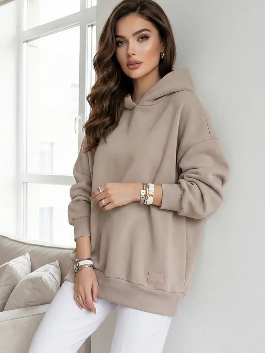 Худи с начесом оверсайз