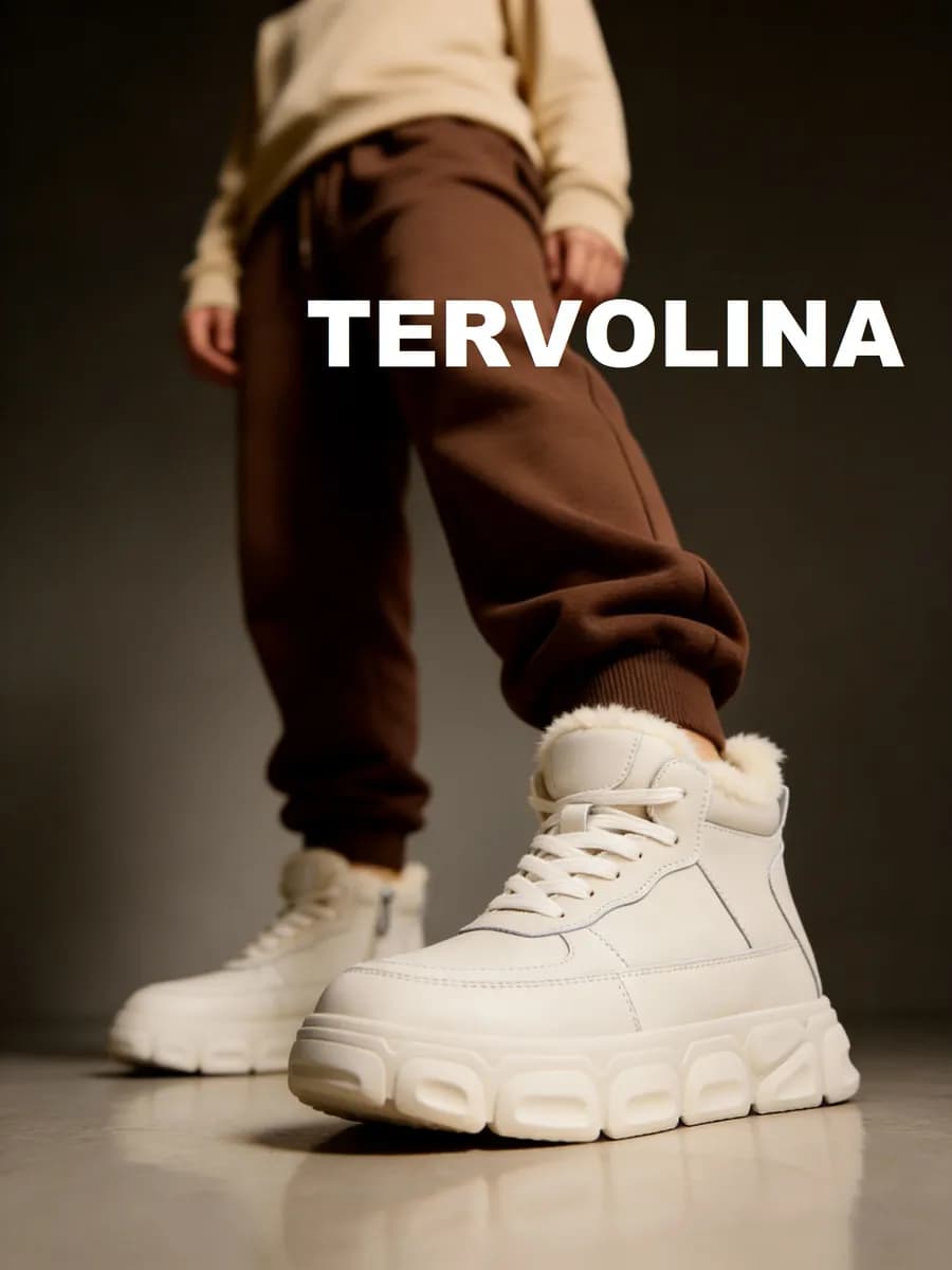 Кроссовки зимние с мехом натуральная кожа