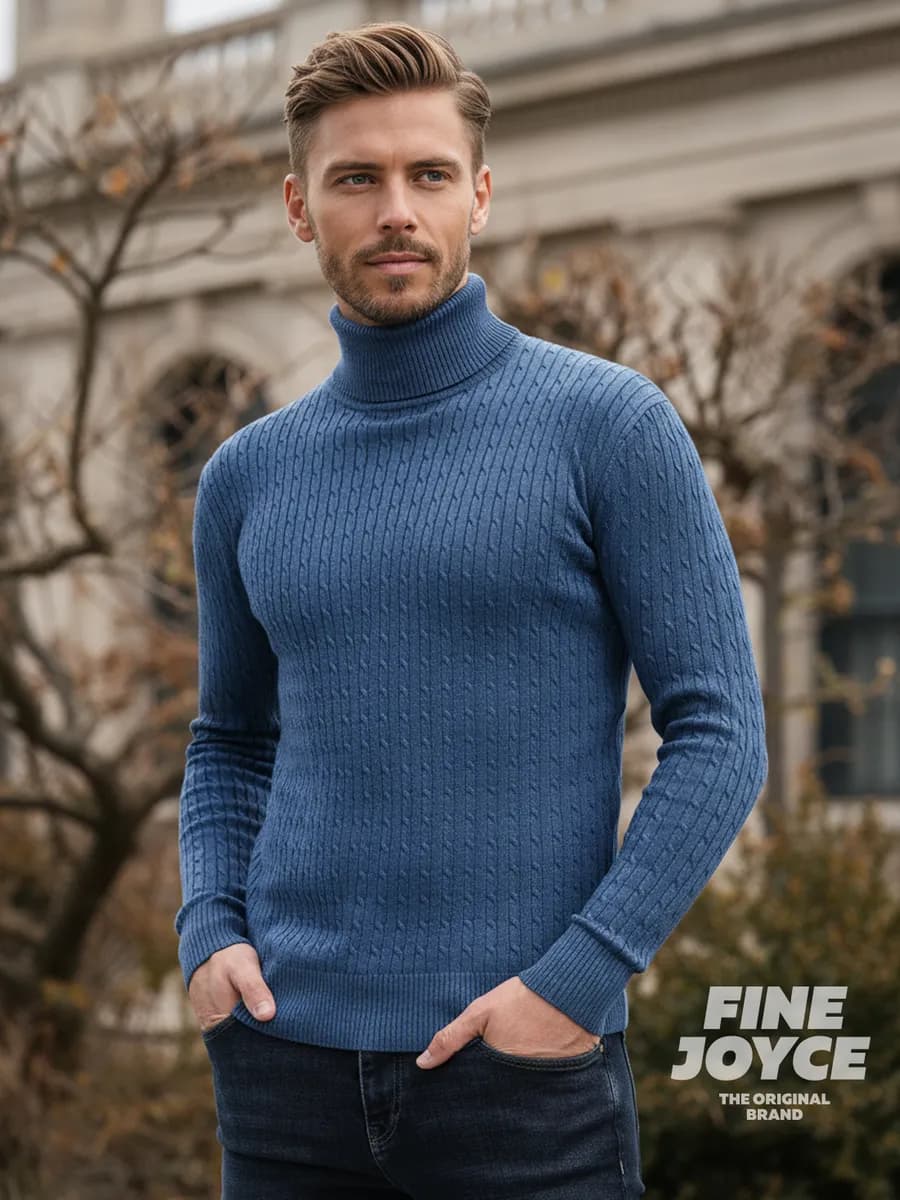 Свитер с горлом вязаный теплый водолазка