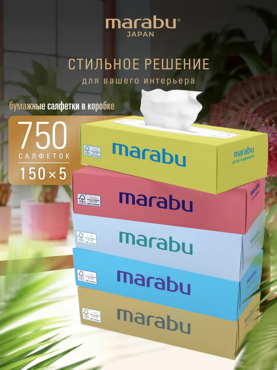 Бумажные салфетки выдергушки в коробке