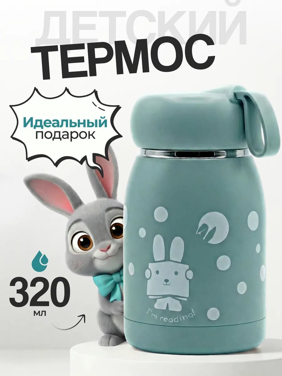 Термос детский для напитков в школу на прогулку 320 мл