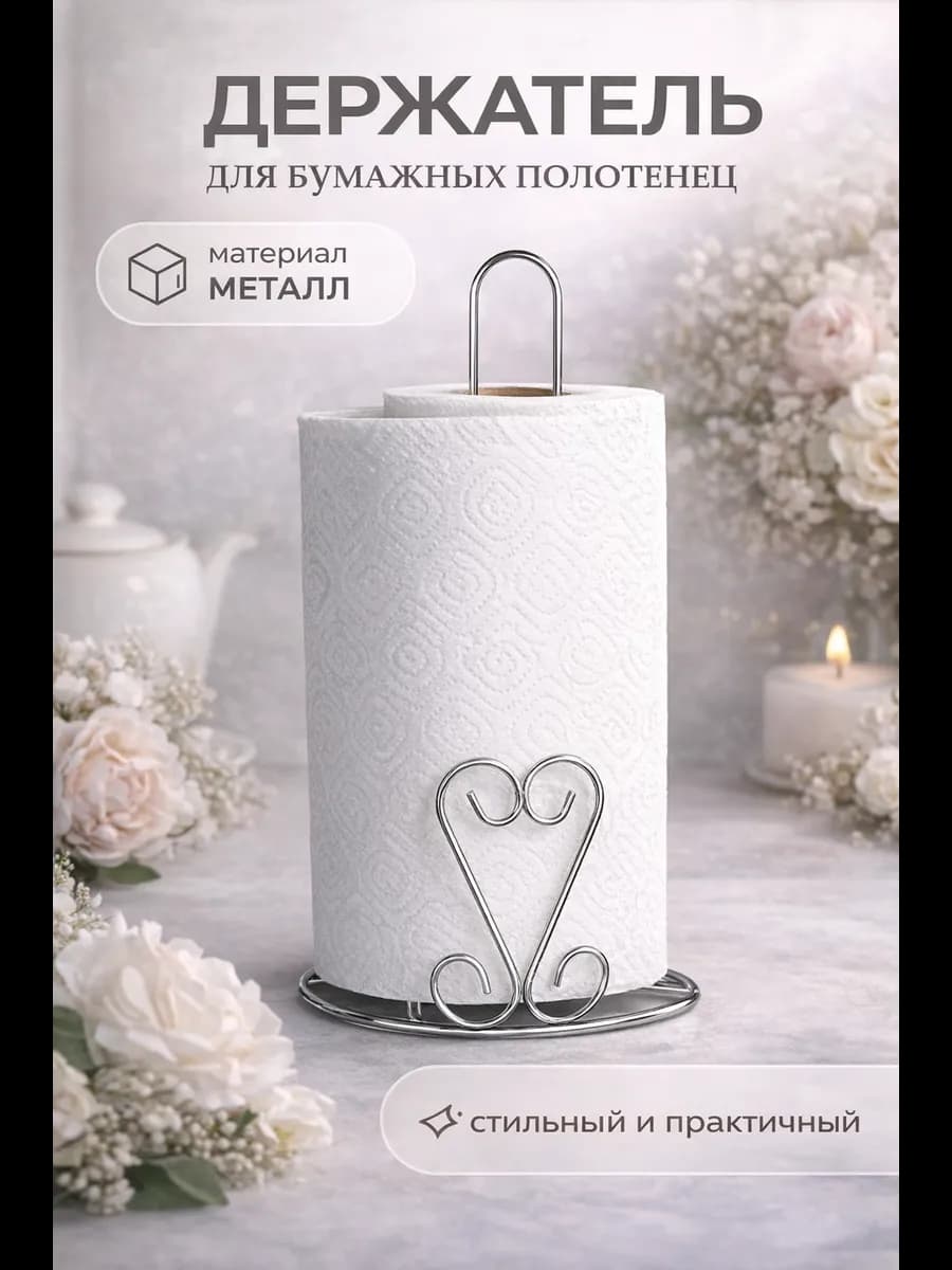 Держатель подставка для бумажных полотенец настольный