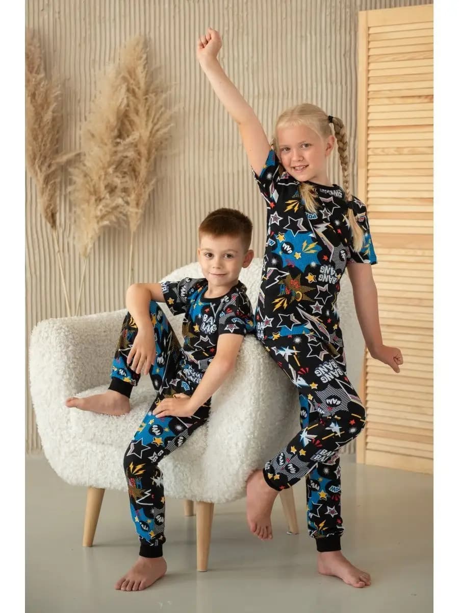 Пижама с коротким рукавом