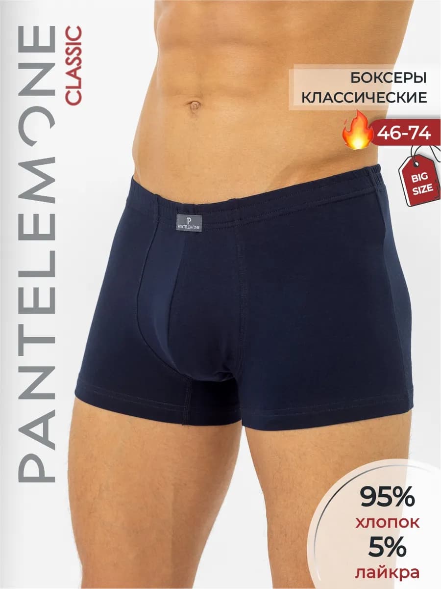Трусы боксеры хлопок однотонные большие