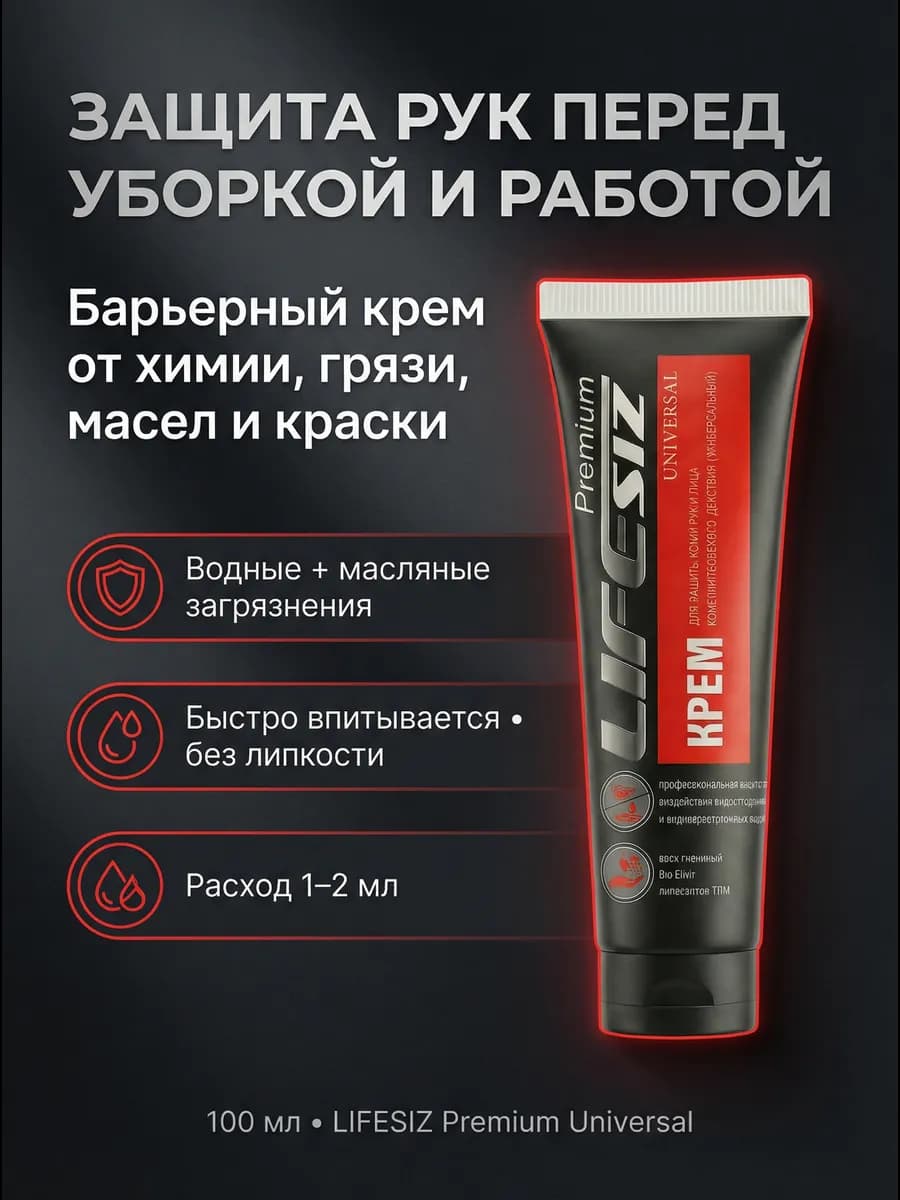 Защитный крем для рук и лица от химии питательный