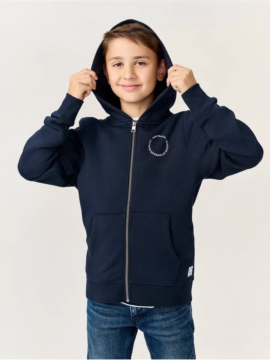 Толстовка зипка прямая базовая на молнии с капюшоном