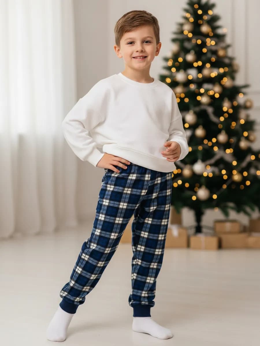 Брюки домашние трикотажные с манжетами в садик