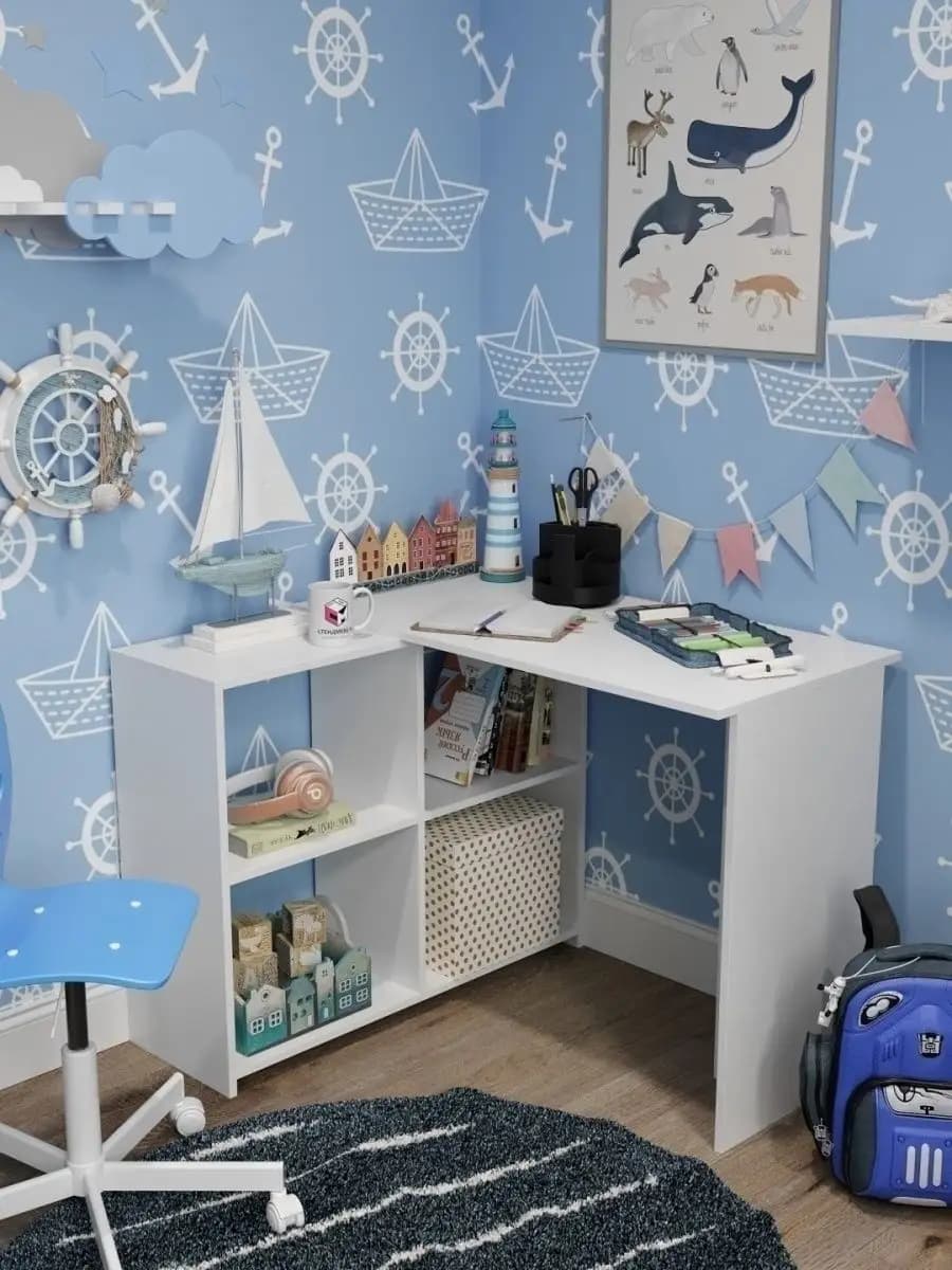 Стол письменный угловой компьютерный для школьника Вегас