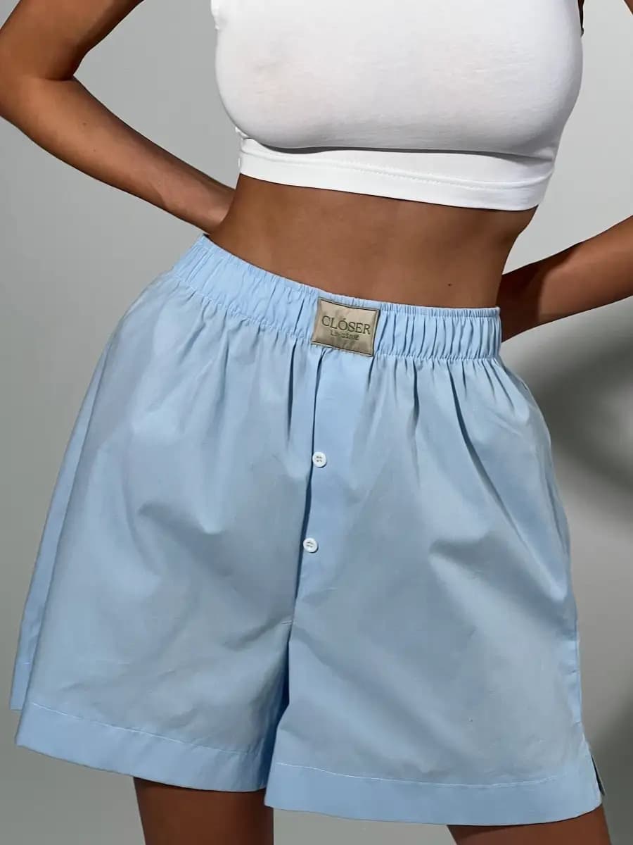 Шорты домашние на резинке пижамные