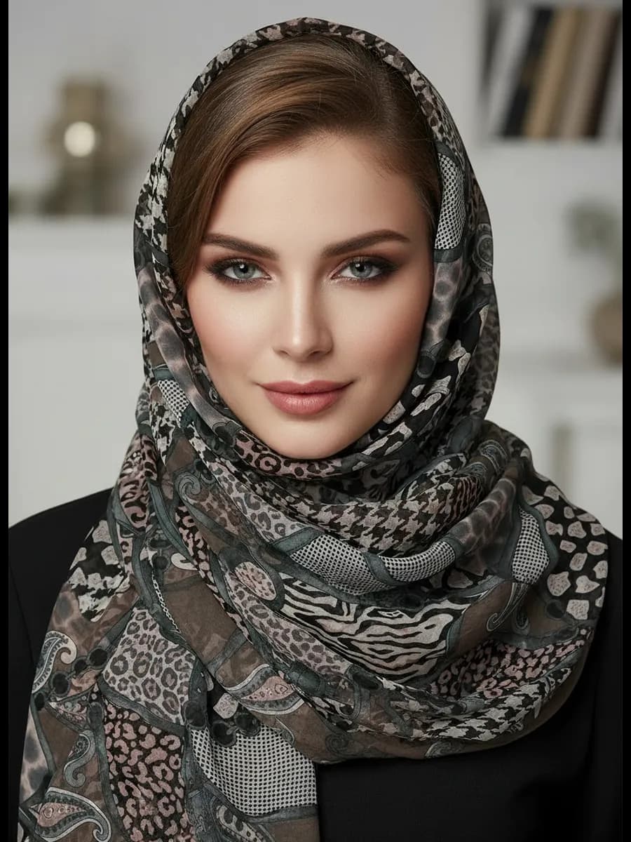 Палантин шелковый легкий