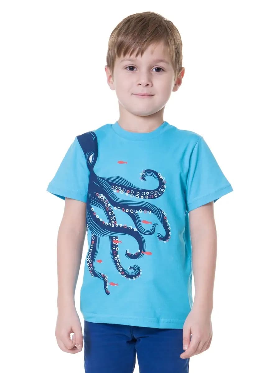 Футболка повседневная с принтом трикотажная