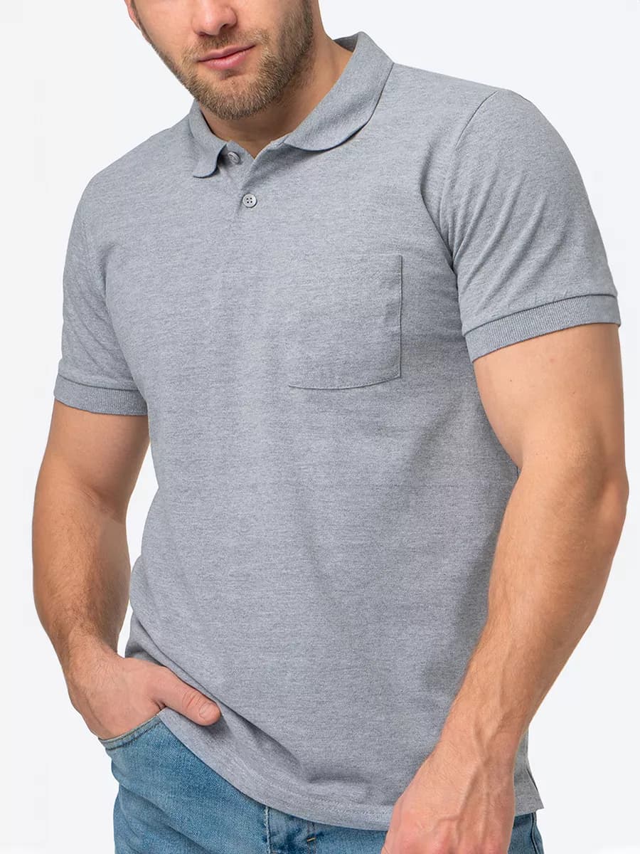 Футболка поло с коротким рукавом хлопок