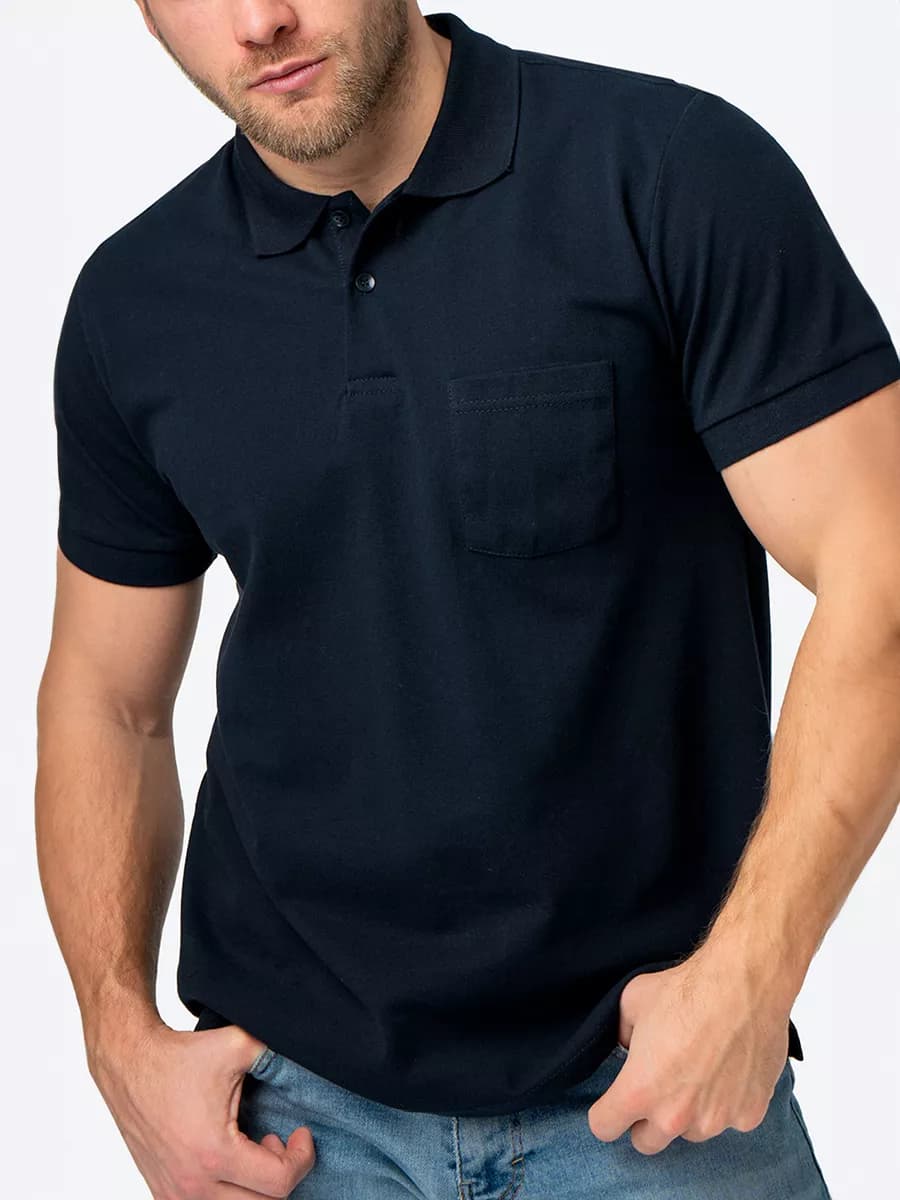 Футболка поло с коротким рукавом хлопок