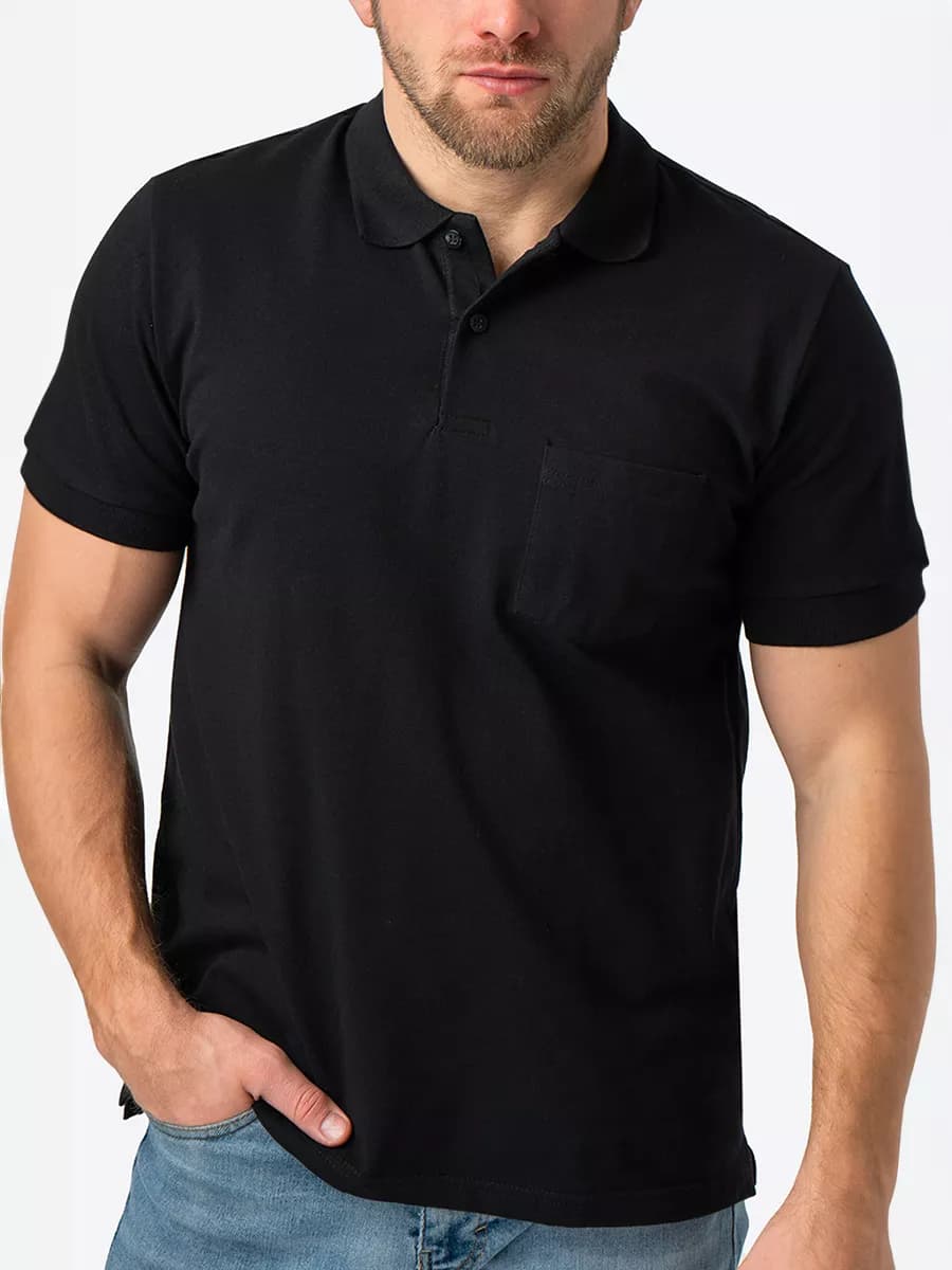 Футболка поло с коротким рукавом хлопок - фото 1