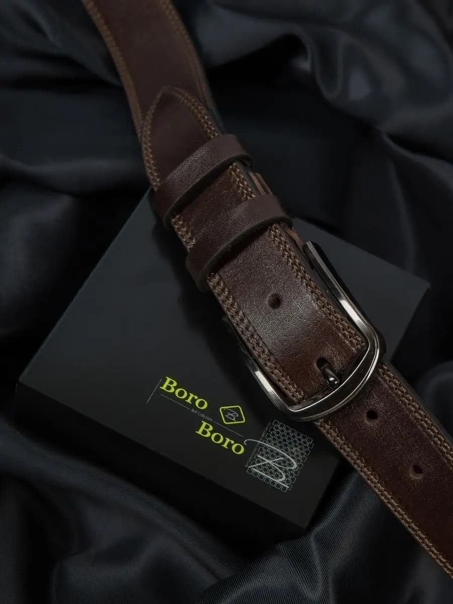 Ремень натуральная кожа в подарок - фото 1