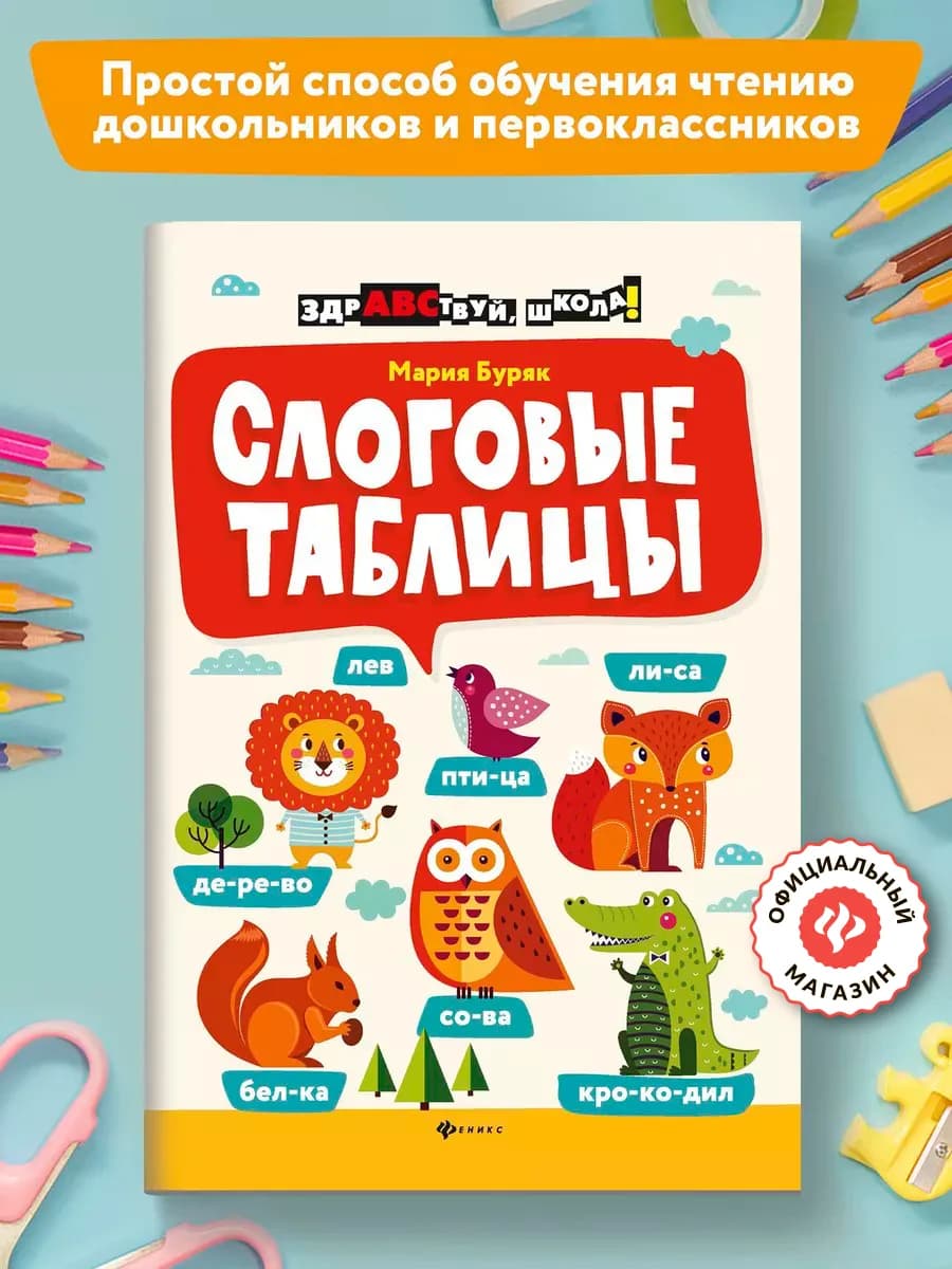 Слоговые таблицы Обучение чтению
