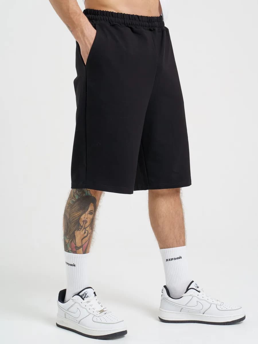 Шорты летние трикотажные черные