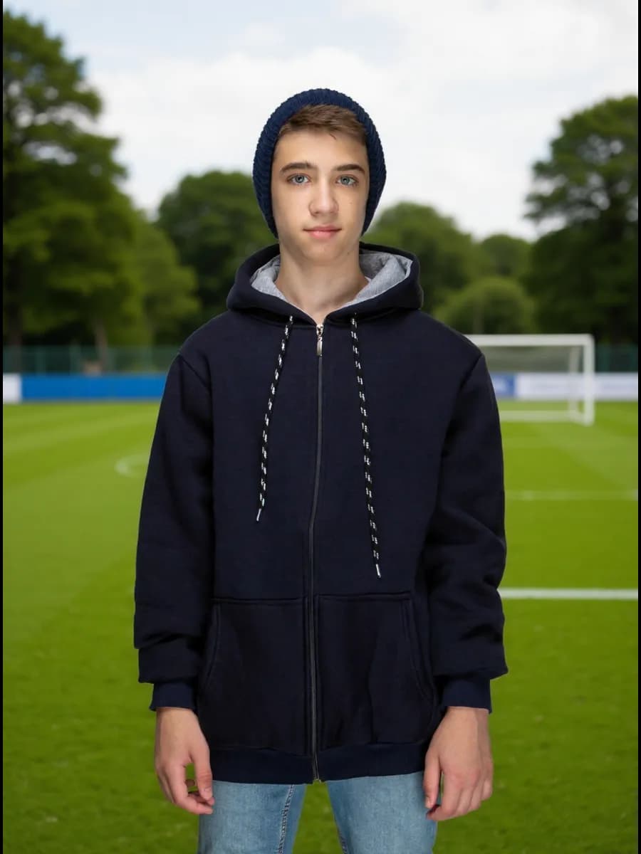 Толстовка на молнии теплая с начесом premium