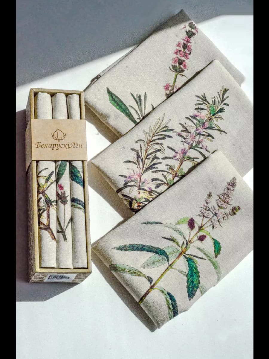 Полотенца кухонные льняные 3 шт