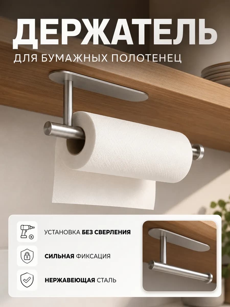 Держатель для бумажных полотенец салфеток подвесной