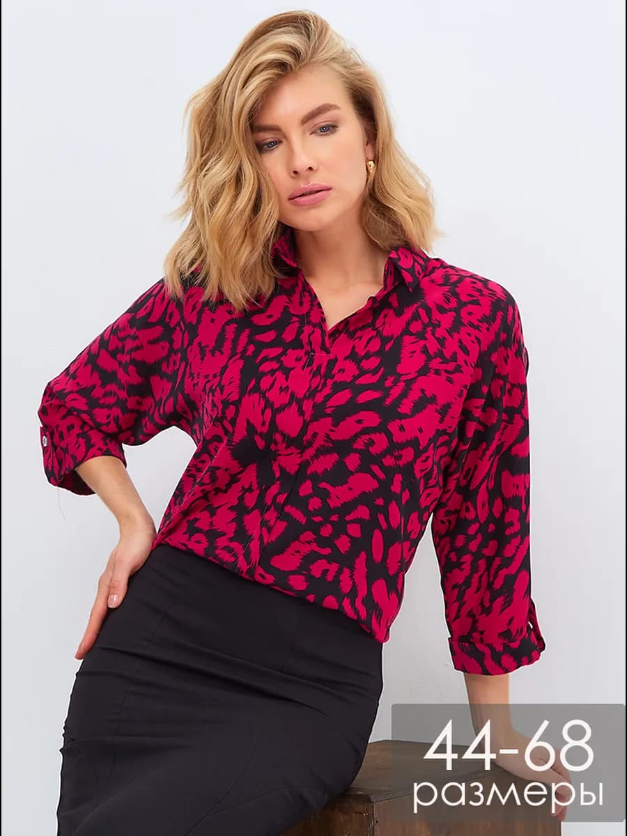 Блузка нарядная офисная больших размеров