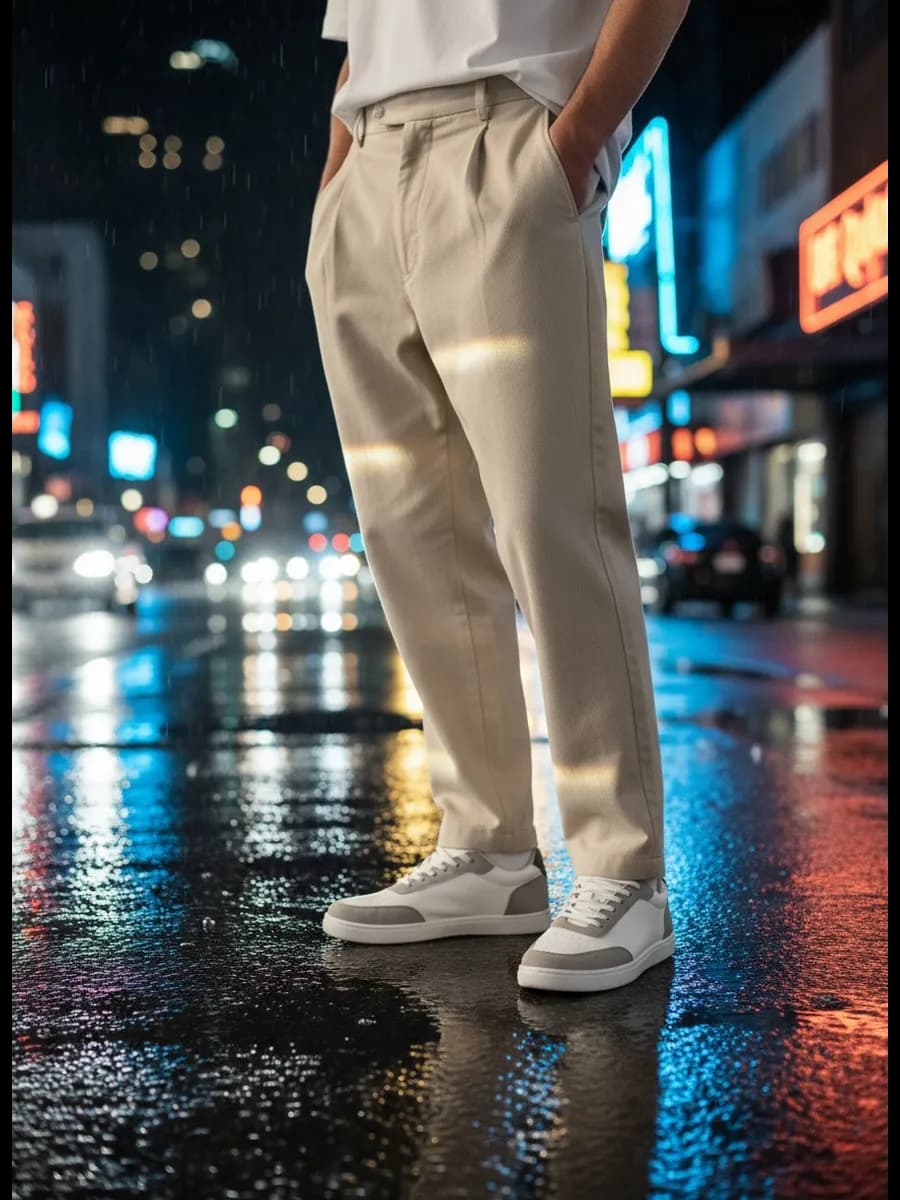 Зауженные укороченные брюки