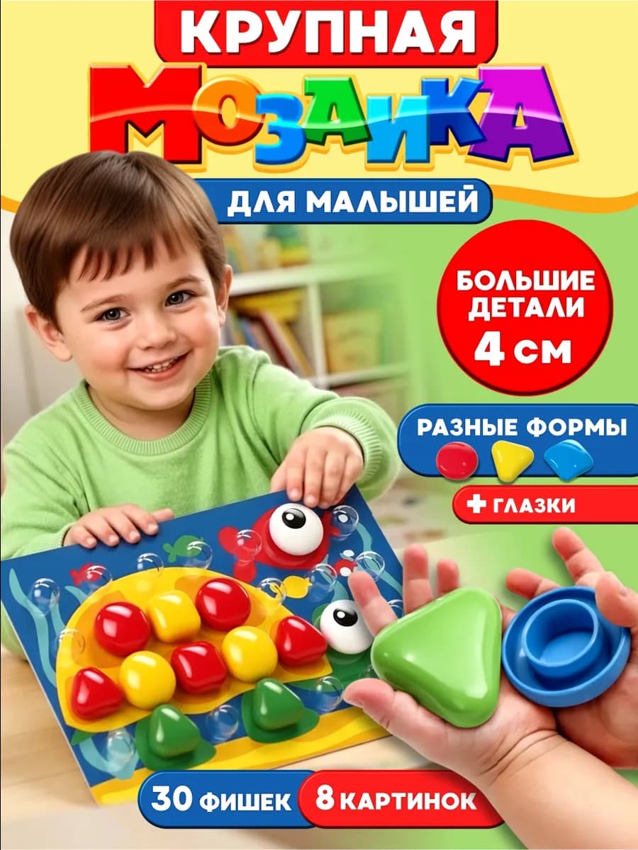 Мозаика для детей развивающая игрушка крупная