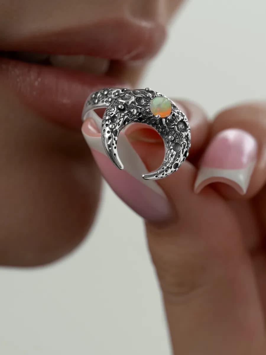 Кольцо серебро 925 с натуральным опалом