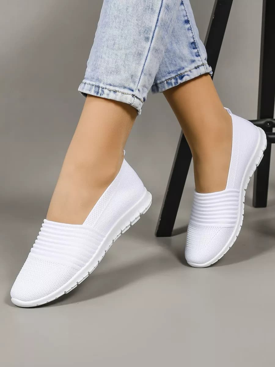 Балетки тканевые слипоны дышащие кеды