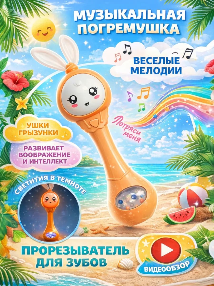 Развивающая погремушка для новорожденных малышей