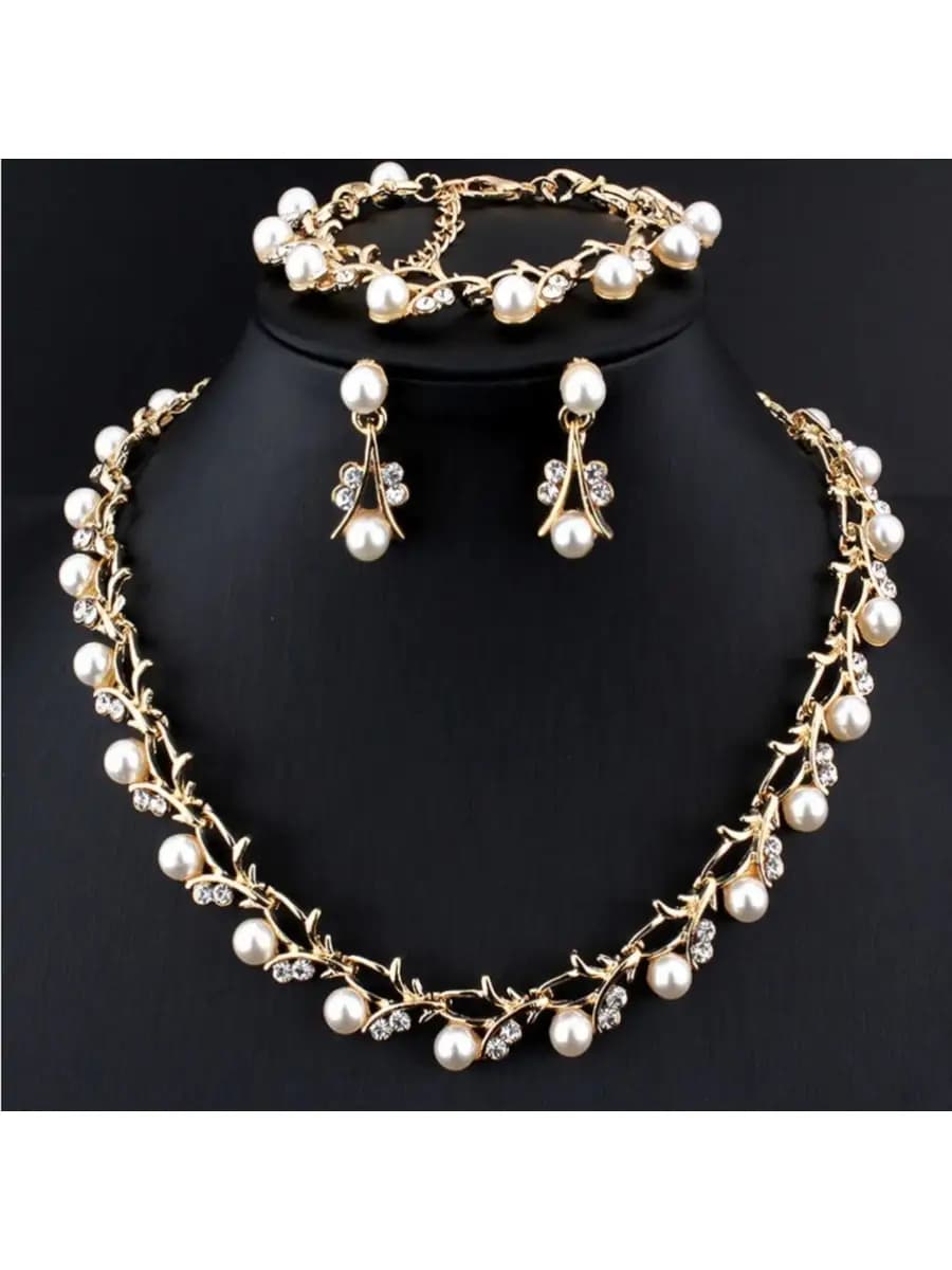 Бижутерия для женщин набор колье серьги