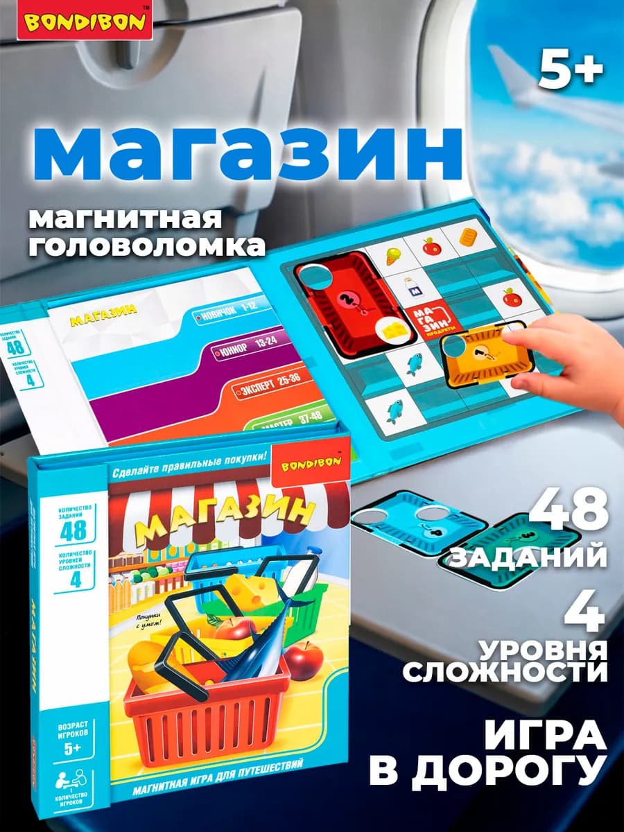 Настольная игра головоломка магнитная для детей Магазин