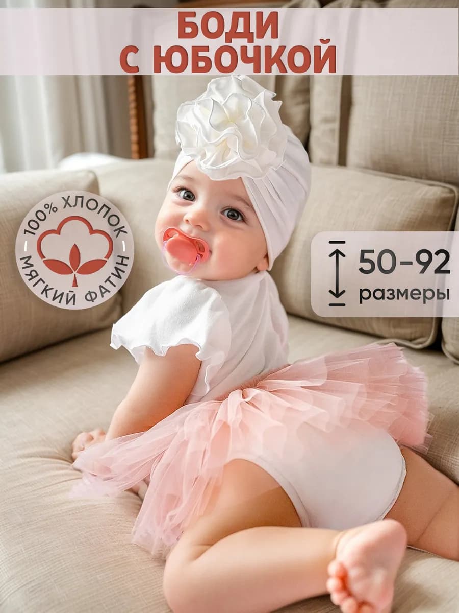 Платье боди для новорожденных