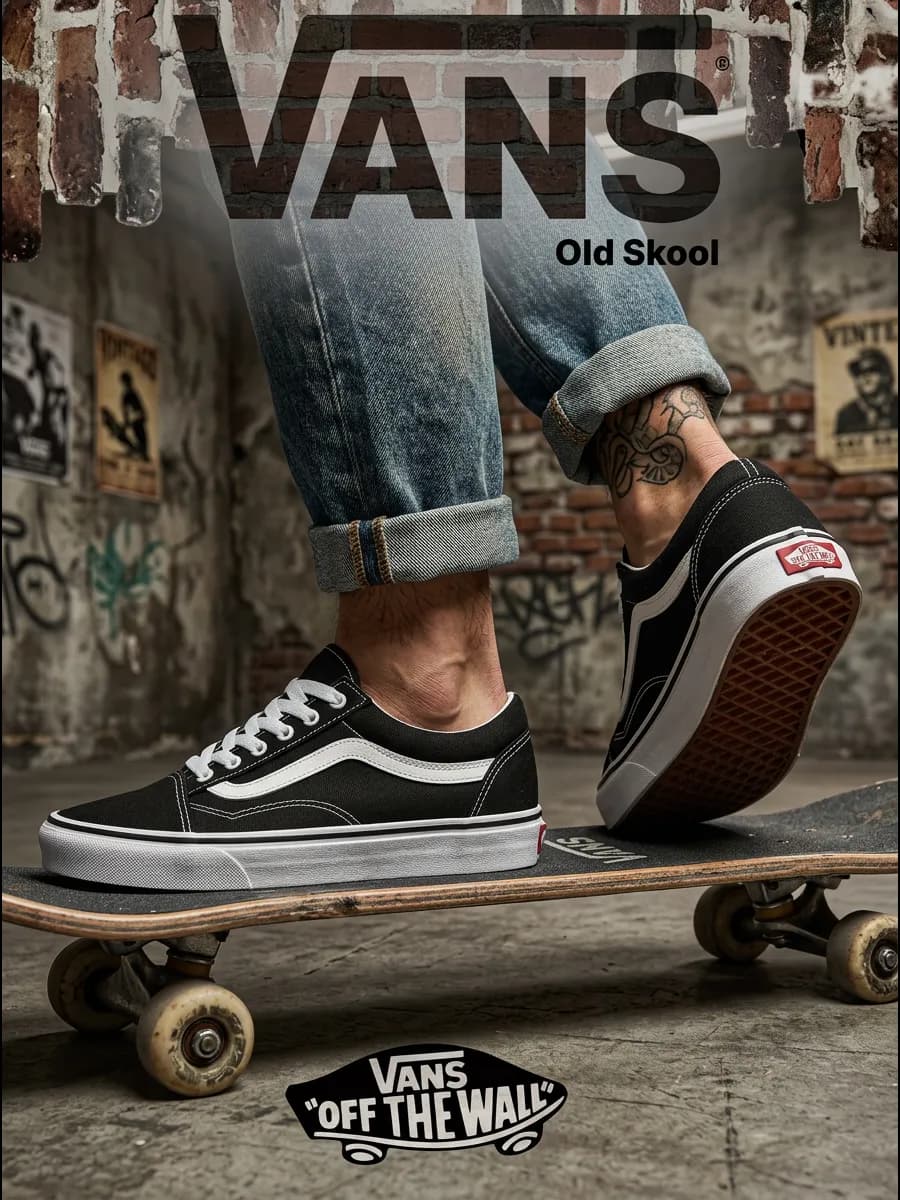 Черные кеды Вансы Old Skool