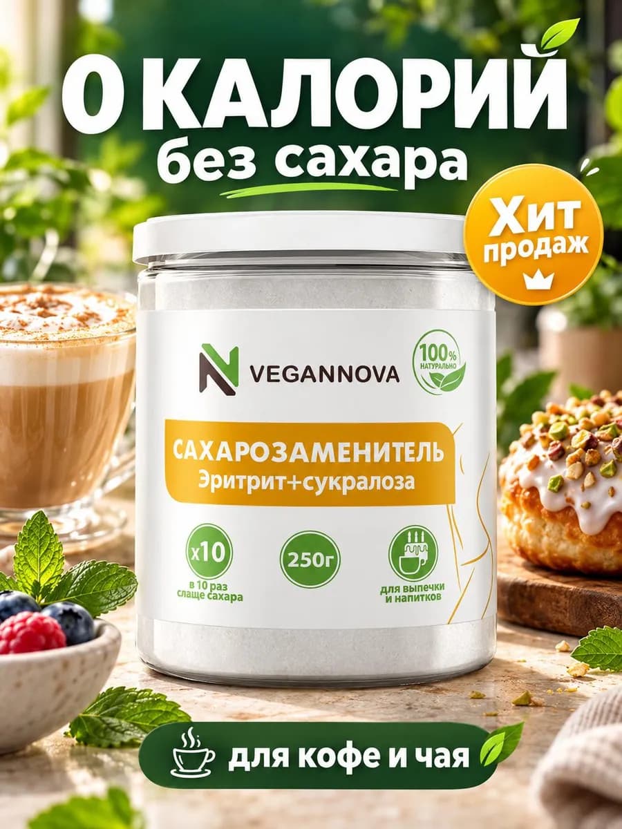 Сахарозаменитель эритрит и сукралоза 250г