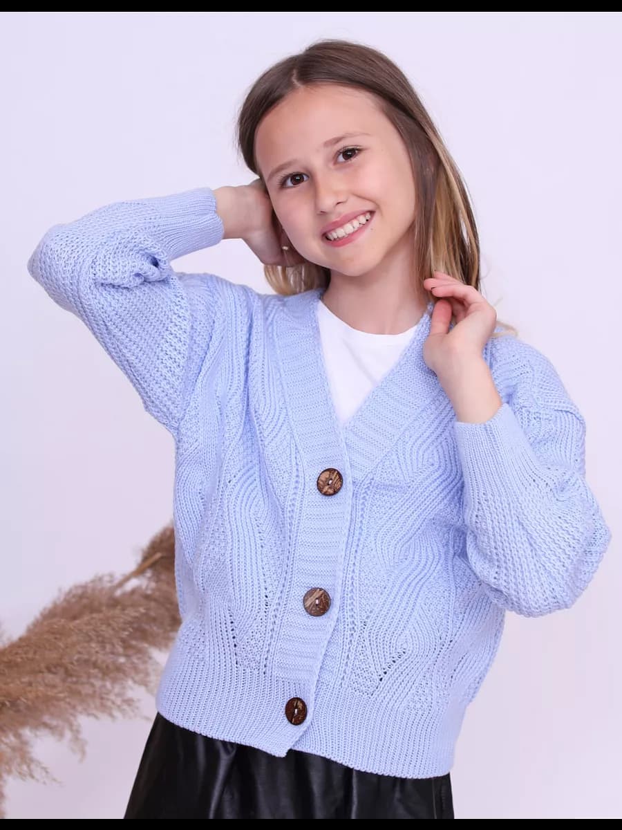 Кардиган школьный вязаный для подростка
