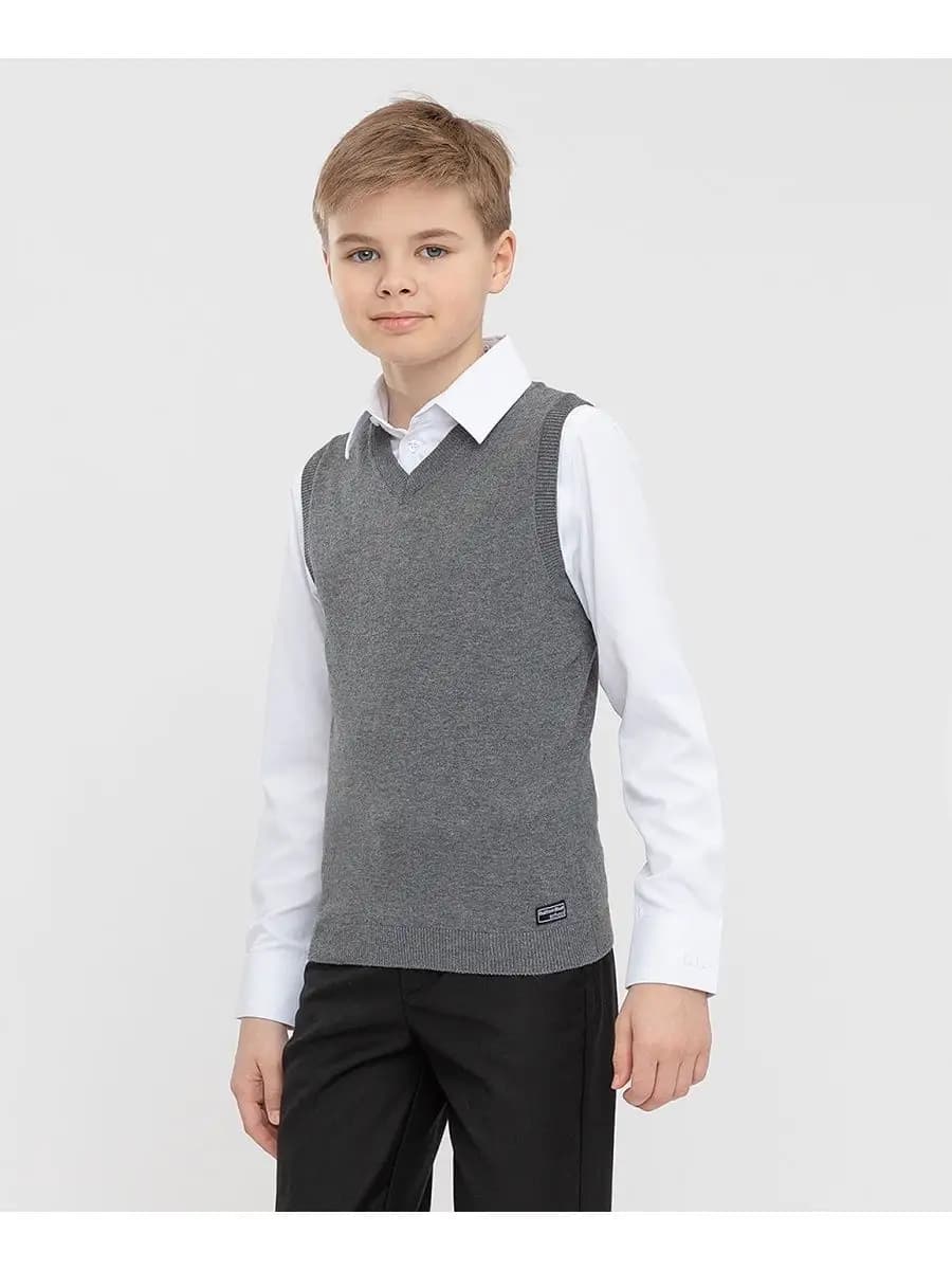 Жилет школьной для мальчика вязаный