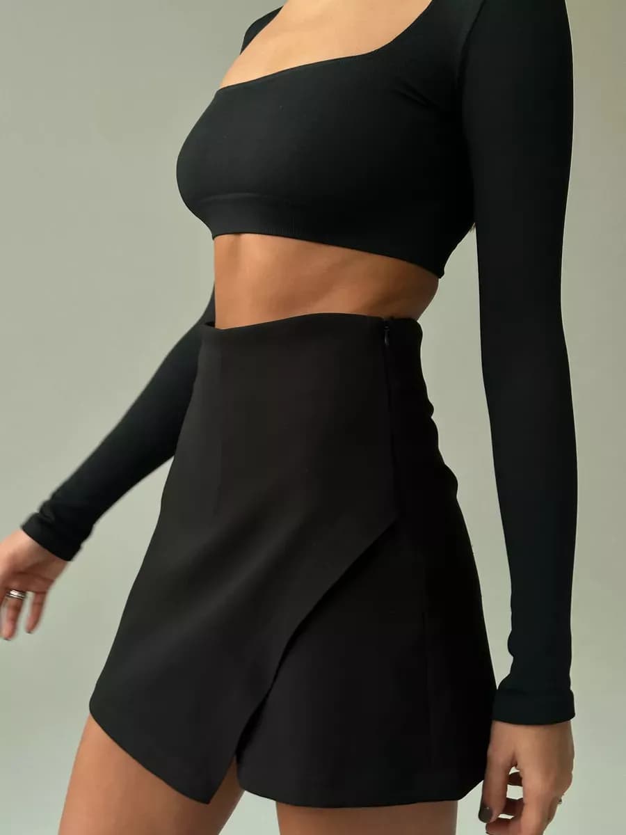 Юбка шорты зимняя мини школьная