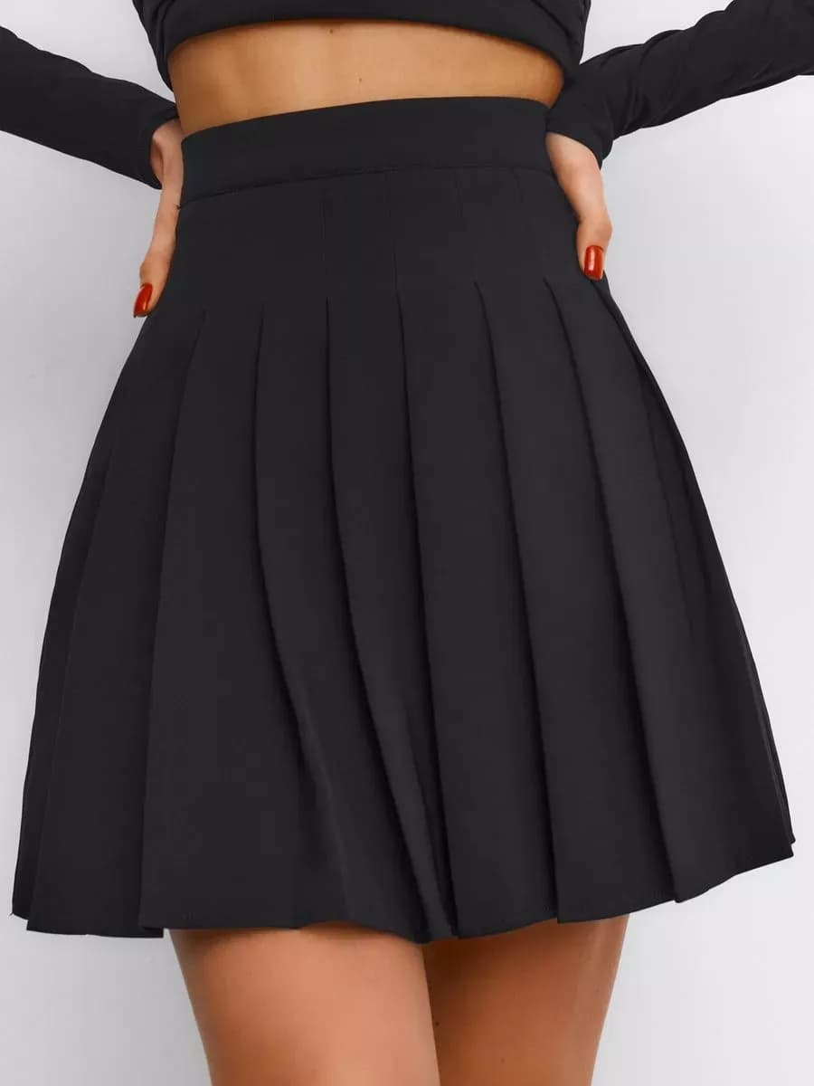 Юбка теннисная плиссе школьная в складку короткая мини - фото 1