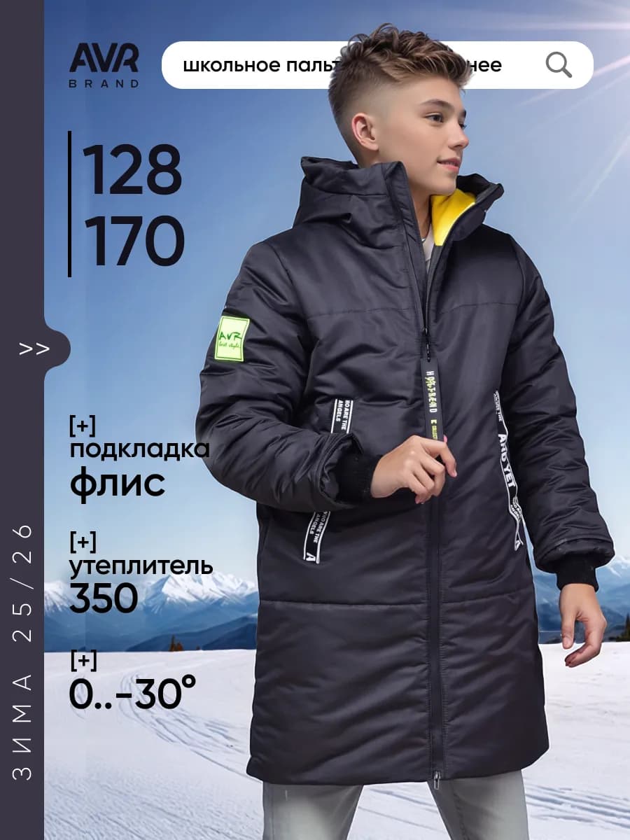 Пальто зимнее куртка на флисе