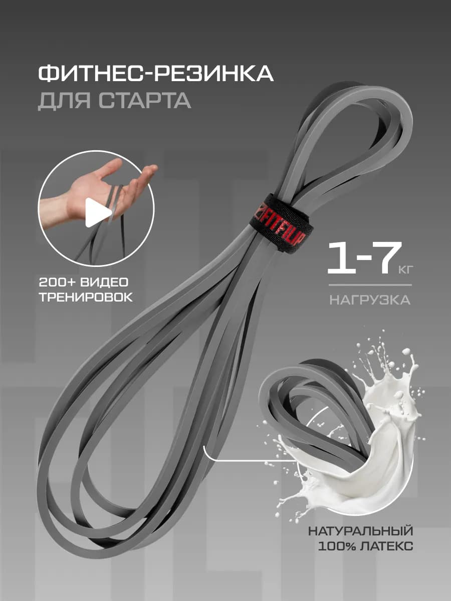 Фитнес резинка 1-7 кг жгут петли эспандер